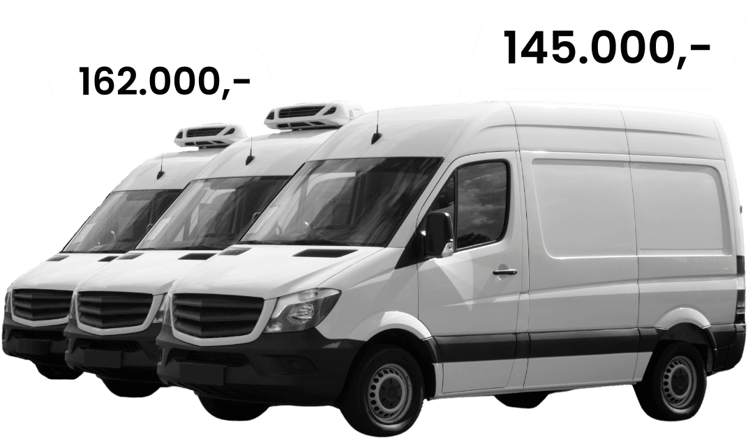 Brugte varevogne til salg med priser vist